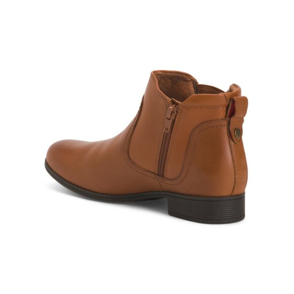 COBB HILL ROCKPORT Brown Wide Leather Crosbie Panel Comfort Boots - Picture 2 of 2